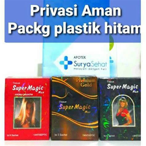 Jual Tissue Super Magic Man Isi 3 Atau 6 Sachet Tissue Magic Tisu