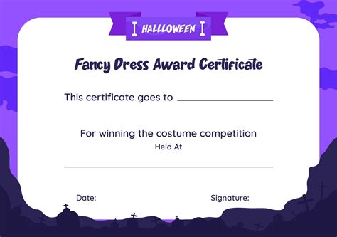 Halloween Costume Award Certificates 15 Free Pdf Printables