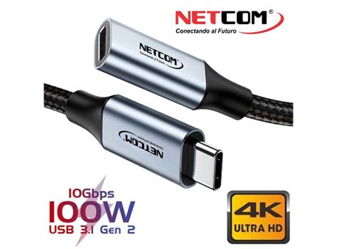 Ripley CABLE EXTENSION USB C 3 1 TIPO C MACHO A TIPO C HEMBRA GEN2