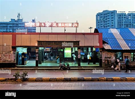 Mahim Junction Railway Station Road Entrance Mumbai Maharashtra India