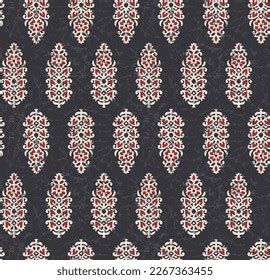 Ajrakh Pattern Block Print Pattern Batik Stock Illustration 2267363455