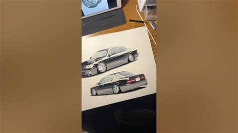 Lexus Ls400 Rendering Art Artist Drawing Freehand Lexus Ls400