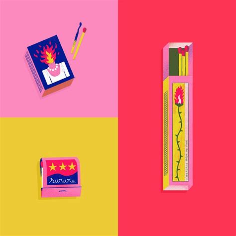 Matchboxes on Behance | Matchbox, Graphic design inspiration, Illustration