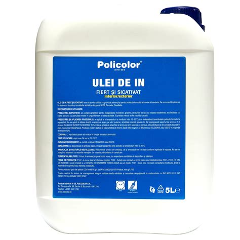 Ulei De In Pentru Lemn Policolor Sicativat 5 L