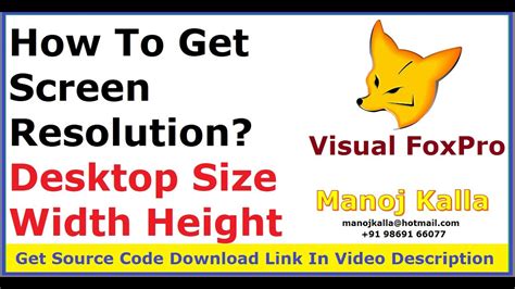 How To Get Screen Resolution In Visual Foxpro Find Screen