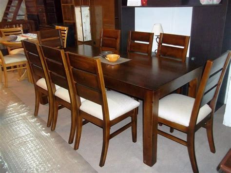 Juego De Comedor 8 Personas Mesa Sillas Madera Maciza 3550000 En