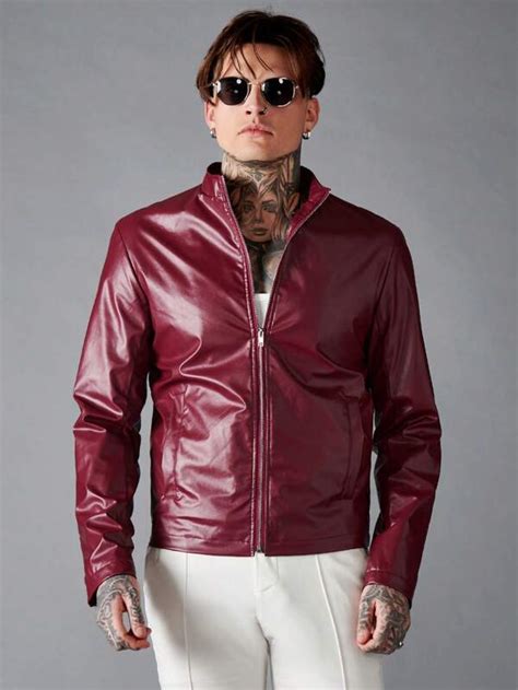 Manfinity Legnd Men Zip Up Pu Leather Jacket Shein Usa