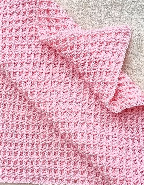 Double Waffle Crochet Baby Blanket My Crochet Space