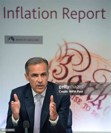 Bank Of England Governor Mark Carney Presents Inflation Report Photos