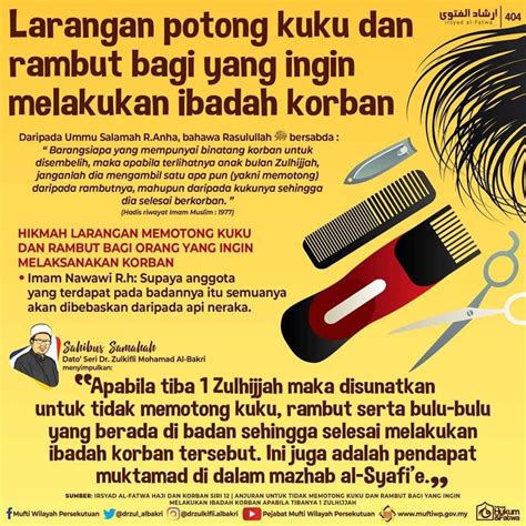 Hukum Potong Kuku & Rambut Bagi Yang Menyertai Ibadah Korban. Ini ...