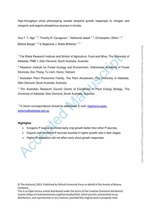 Pdf High Throughput Shoot Phenotyping Reveals Temporal Growth