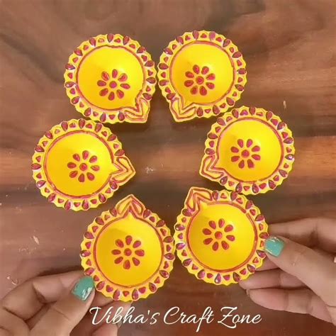 Easy Way To Decorate Diya At Home Diy Diya Decoration Ideas Shorts