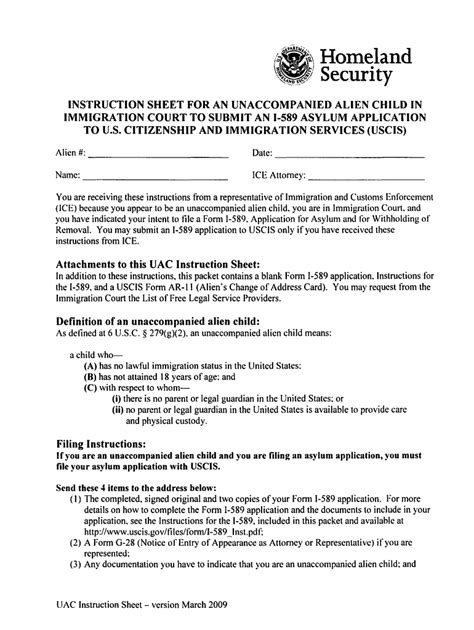 Form Uscis Uac Instruction Sheet Fill Online Printable Fillable