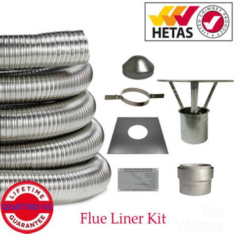 Flue Liner Kit Installation Multifuel Flexible For Wood Burning Stove