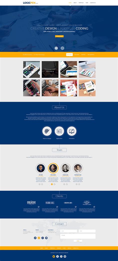 Free Portfolio Website Templates (PSD) » CSS Author