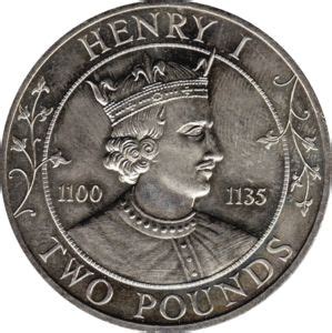 Moneda Pounds Henry I Guernsey G Dos Libras Wcc Km