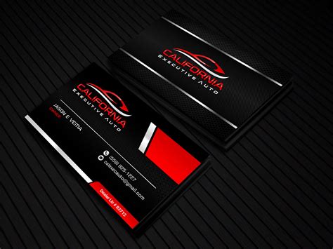 Bold Modern Automotive Business Card Design For California Executive