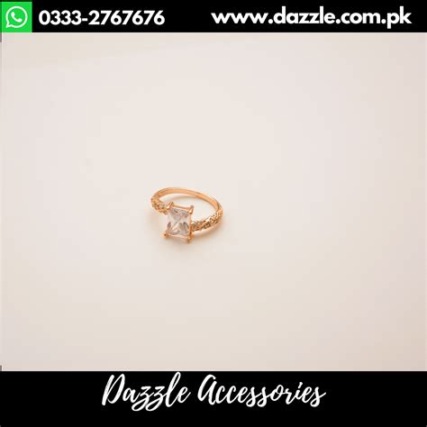 Delicate Golden Ring Dazzle Accessories