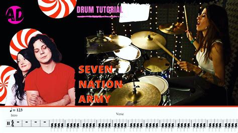 Seven Nation Army The White Stripes Drum Cover Drum Score Youtube