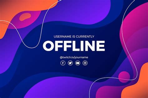 Premium Vector Abstract Offline Twitch Banner Template