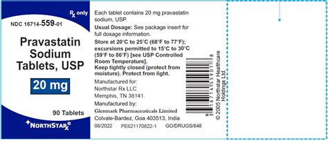 Pravastatin Sodium Northstar Rxllc Fda Package Insert