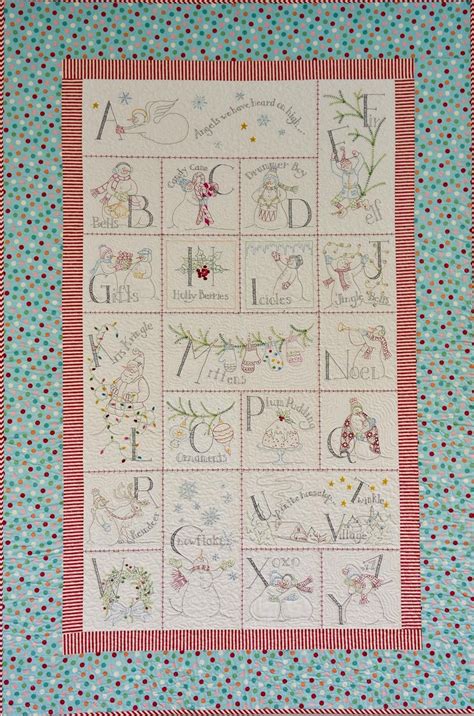 Stitched Snowman Quilt Pink Polka Dot Creations