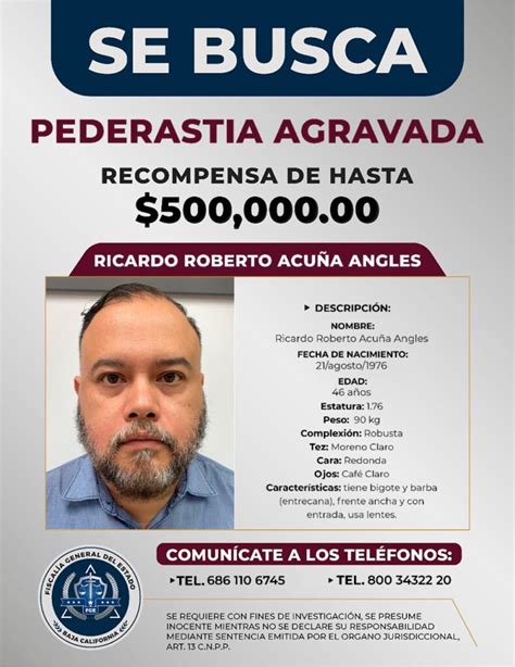 Se Busca Por El Delito De Pederastia En Linea Bc