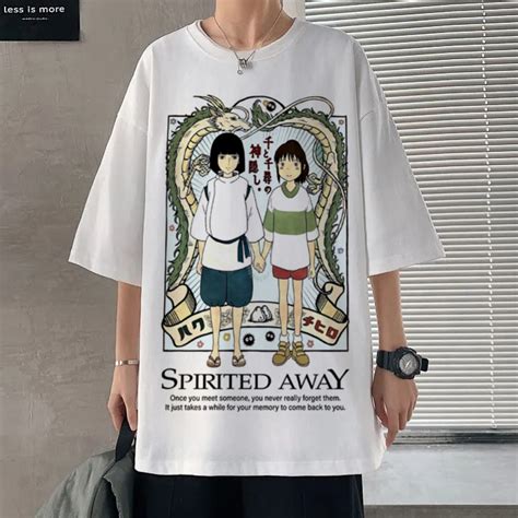 Camiseta Branca Anime A Viagem De Chihiro Spirited Away Studio Ghibli