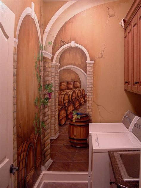 Mural In Laundry Room Wall Murals Painted Mural Laundry Decor