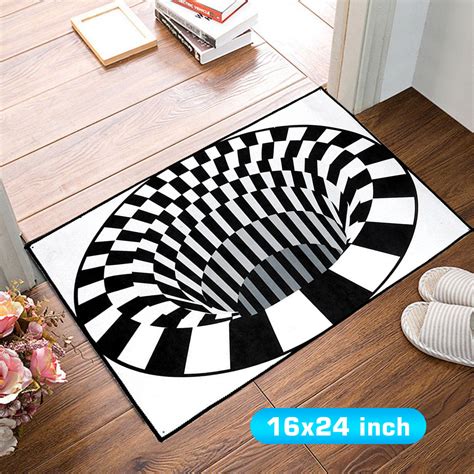 Home Garden D Bottomless Hole Optical Illusion Area Rug Carpet Floor