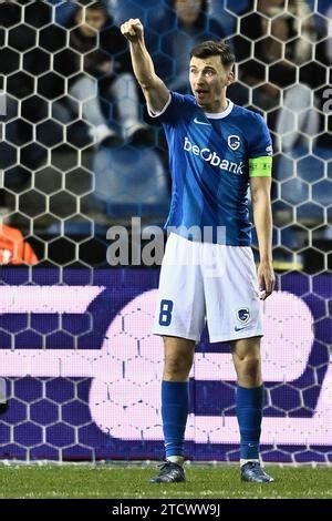 Genk Belgien Dezember Genks Matias Galarza Erh Lt Am Donnerstag