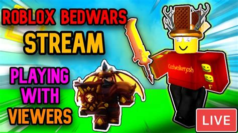 🔴roblox Bedwars Customs Live Playing With Viewers Youtube