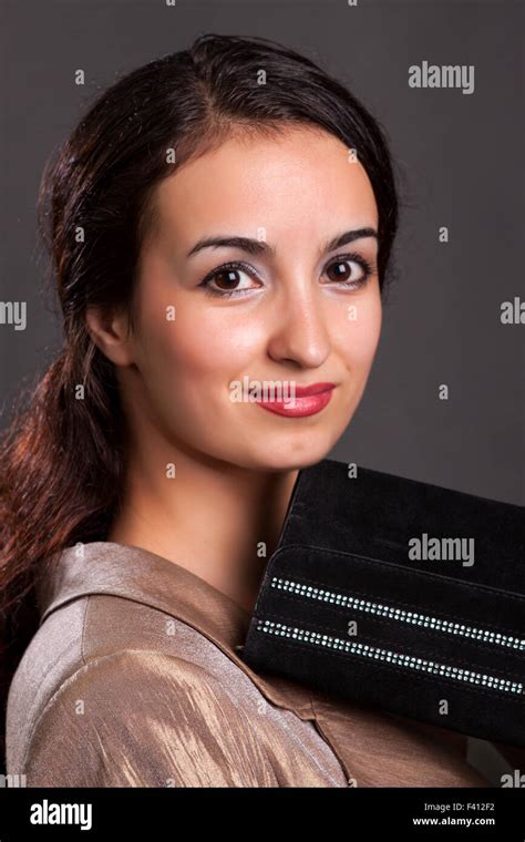 Brunette In A Light Business Suit Stock Photo Alamy