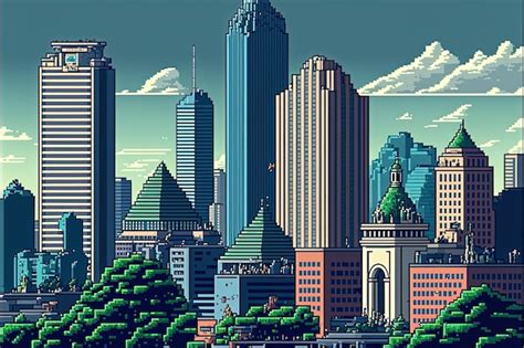 8 Bit City Wallpaper