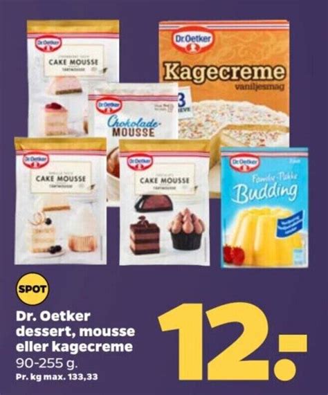 Dr Oetker Dessert Mousse Eller Kagecreme Tilbud Hos Netto