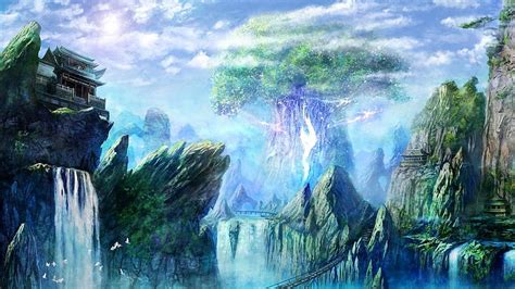 1920x1080px 1080p Free Download Fantasy Kingdom Bridges Birds