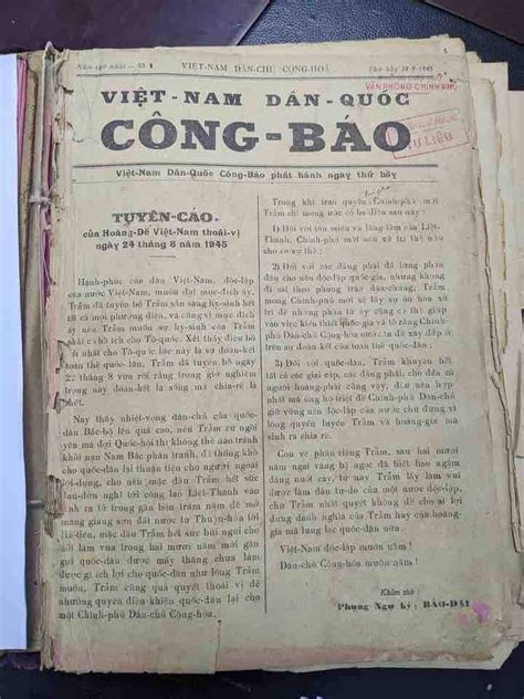 ToÀn VĂn ChiẾu ThoÁi VỊ CỦa Vua BẢo ĐẠi Báo Chống Tham Nhũng