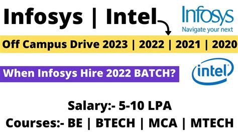 Infosys Intel Off Campus Drive Intern