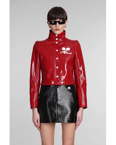 Red Courreges Jackets For Women Lyst