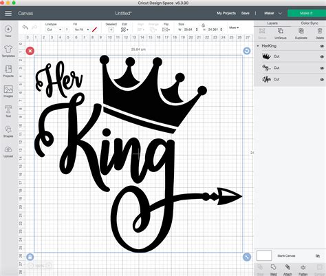 Her King Svg Her Queen Svg King And Queen Svg Birthday Etsy