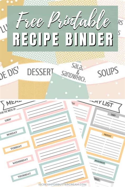 Recipe Binder Template