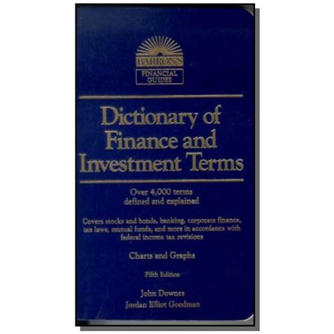 Dictionary Of Finance And Investment Terms New Edition | Submarino