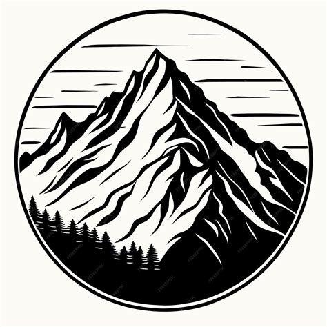 Premium Vector | Hand drawn mountain range silhouette