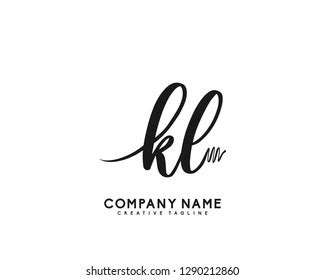 Kl Initial Handwriting Logo Template Vector Stock Vector Royalty Free