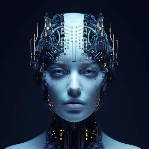 Premium Ai Image 3d Rendering Of A Female Robot With Artificial