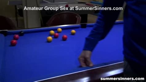 Summer Sinners Group Banging On The Pool Table Porn Videos