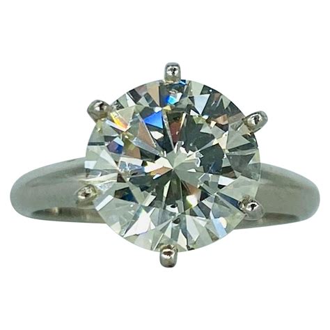 Gia Certified 304 Carat Round Cut Diamond 18k White And Yellow Gold