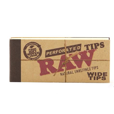 Raw Wide Tips Perforated Rolling Papers And Supplies Gosensi