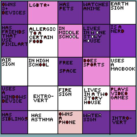 Pixilart Bingo By An Poly Bish