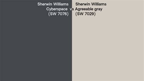 Sherwin Williams Cyberspace Vs Agreeable Gray Side By Side Comparison